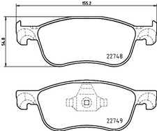 HELLA Bremsbeläge Bremsbelegsatz vorne passend für Ford Fiesta VII