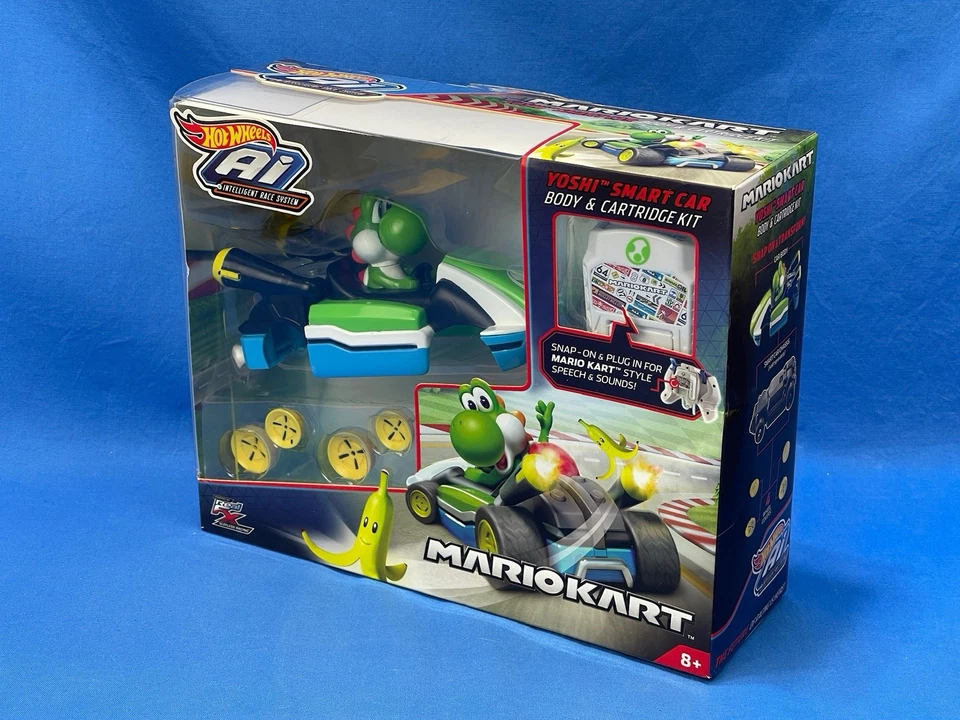 Hot Wheels Ai Mario Kart Yoshi Smart Car Body & Cartridge Kit - New - Image 2 of 4
