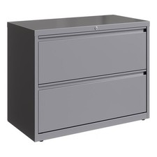 Hirsh Set of 4 36" Wide 2 Drawer Metal Lateral File Cabinet in Arctic Silver