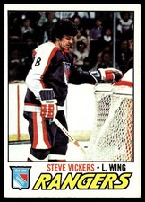 1977-78 Topps Hockey Card Steve Vickers New York Rangers #136 EX-MT