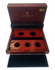 Royal Mint The Sovereign 2018 Five Coin Gold Proof Set Box & COA only (NO COINS)