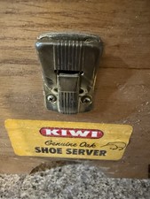 Kiwi Oak Shoe Shine Box Brown Wood with Brushes, Tins  Polish Accessories