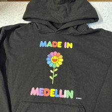 Balvin x Murakami MADE IN MEDELLIN Hoodie Black XL Prints Used JAPAN