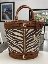 Michael Kors Kingsbury Tiger Zebra Canvas and...