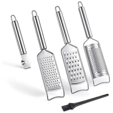 Stainless Steel Cheese Grater Set Set Of 5 Kitchen Grater  Peeler  Slicer Lemo