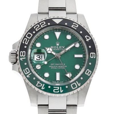 ROLEX GMT Master II 126729VTNR green 3 row oyster bracelet Random Number sec...