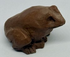 VTG Red Mill Mfg Pecan Shell Resin Frog Toad Figurine 1986 USA Made