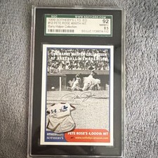 Pete Rose 1999 Sotheby's Barry Halper Collection #12 SGC 8.5 4000th Hit