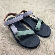 Teva Women's 9 Universal Original Sandals Sporty Pastel Colorblock Green Purple