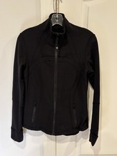 Lululemon Women's Define Jacket Luon Black Full Zip Thumb Holes Size 6/8 S/M 