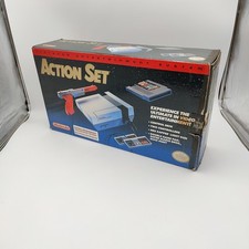 Nintendo NES Action Set Console Complete in Box (CIB) w/ Manuals/INSERTS- Tested