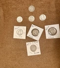 New ListingSeven Washington Quarters, One Barber Head  Quarter all 0.9 silver Bonus coins