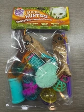 HARTZ SUPER HUNTERS TOY VARIETY PACK CATNIP FEATHER BALLS JUST FOR CATS NEW