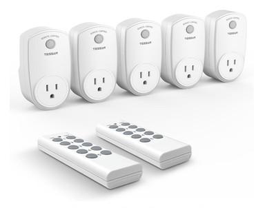 Tessan 5pk Remote Control Outlets