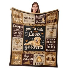 Gifts for Women, Gifts for Lovers/Kids/Dog Throw 60x50 inch Golden Retriever