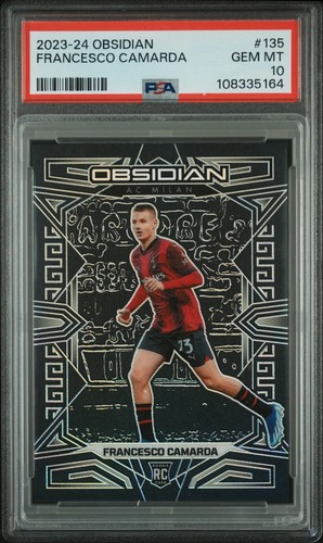 2023-24 Panini Obsidian Francesco Camarda /120 #135 PSA 10