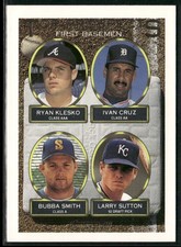 1993 Topps #423 Ryan Klesko / Ivan Cruz / Bubba Smith / Larry Sutton Gold