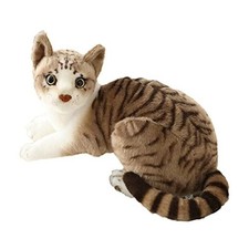 GUDVES Siamese Cat Stuffed Animal, Shorthair Cat Realistic Plush Cat Stuffed B