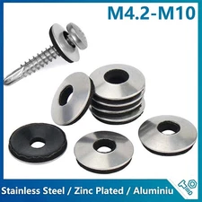 EPDM Stainless Steel / Zinc Plated / Aluminium Rubber Sealing Washers Waterproof