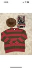Freddy Krueger Nightmare On Elm Street Rubies DX Metal Glove, Shirt Lg, Hat LOT