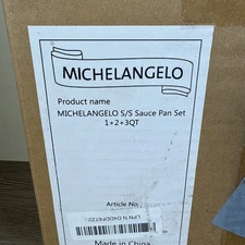 MICHELANGELO Sauce Pan Set, Stainless Steel Saucepan 1QT, 2QT, 3QT