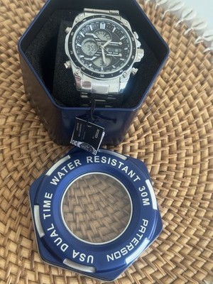 PATERSON DUAL TIME CHRONOGRAPH S. STEEL COD.99 PT/339.00 HerrenArmbanduhr NEU