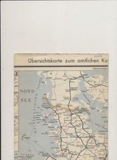 Übersichtskarte zum amtlichen Kursbuch der Deutschen Bundesbahn. (Eisenbahn / Ka