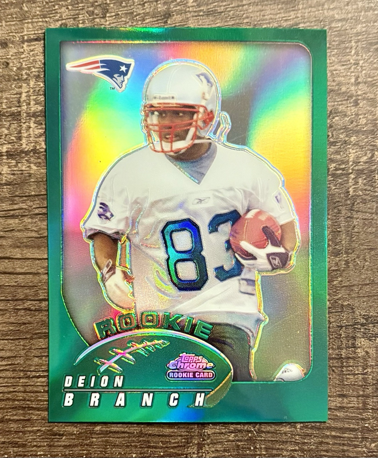 2002 Topps Chrome Rookie Refractor Deion Branch RC #264 Rookie