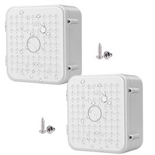 2-Pack 5.5" Square Security Camera Junction Box Mouting Bracket, Universal Bu...