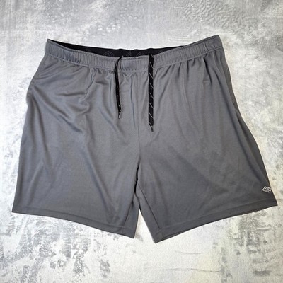 Zelos Mens 3XLT Grey Gym Shorts