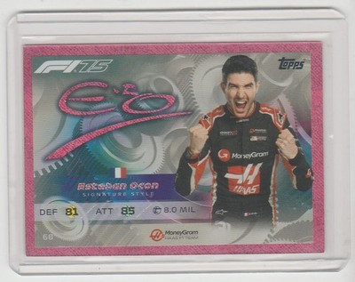 RARE TOPPS 2025 TURBO ATTAX SIGNITURE INDIA ISSUE ESTABAN OCON PINK PARALLEL