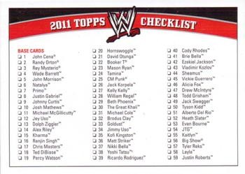 Checklist 1 2011 Topps WWE - #C1 -