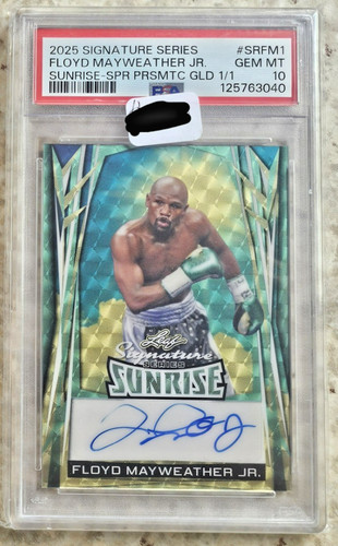 2025 Leaf Signature Series Floyd Mayweather JR 1/1 Auto PSA 10 - Color Match