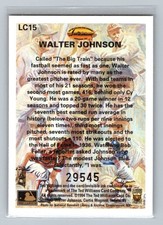1994 Ted Williams Locklear Collection #LC15 Walter Johnson HOF NM-MT DBcardbarn