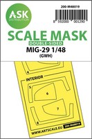 Art Scale Kit 200-M48019 - 1:48 Mig-29 Double-Sided Painting Mask For Great Wall