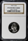 1991-S Washington Quarter 25C NGC PF70DCAM