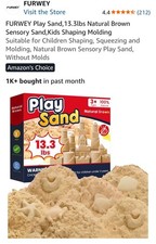 Natural Brown Play Sand 13.3lbs - Kids Sensory Molding Shaping Fun