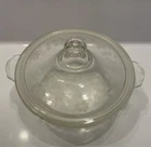 Vintage 1930/40s Pyrex Round Glass 7" 1 QT Cassarole Dish 022-OR-622-B w/ Lid