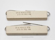 2 - Dale CP-10 Wire-Wound Ceramic Resistors / 2 Ohm 10W 5 