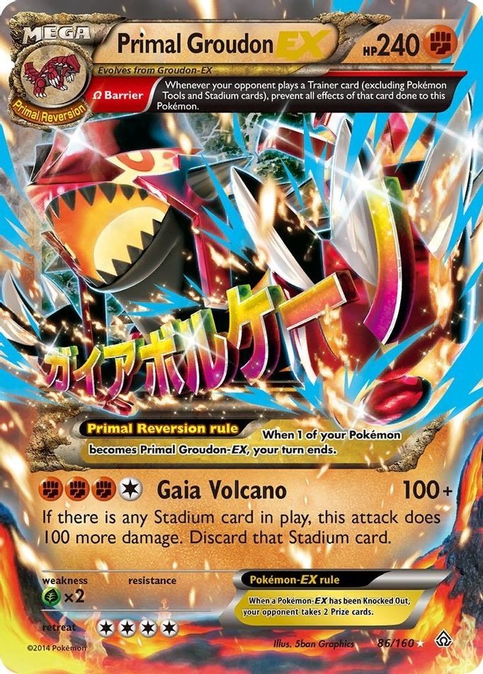 Primal Groudon EX - 86/160 - Pokemon Primal Clash XY Ultra Rare Card NM