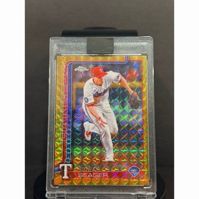 Corey Seager RARE GOLD GEOMETRIC REFRACTOR SSP INVESTMENT CARD /50 RANGERS 