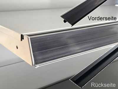 NEU 10x Preisschiene L100cm schwarz Scannerschiene für Eden Tegometall ITAB*