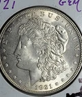 1921 Morgan Silver Dollar Beautiful Looking Coin!  Choice Bu