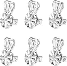 Earring Lifters Backs 925 Sterling Silver Earring Backs for Droopy Ears Adjustab