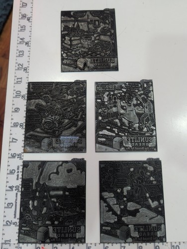 1940's Sunlite Bread San Jose Advertising Printing Plates Bakery