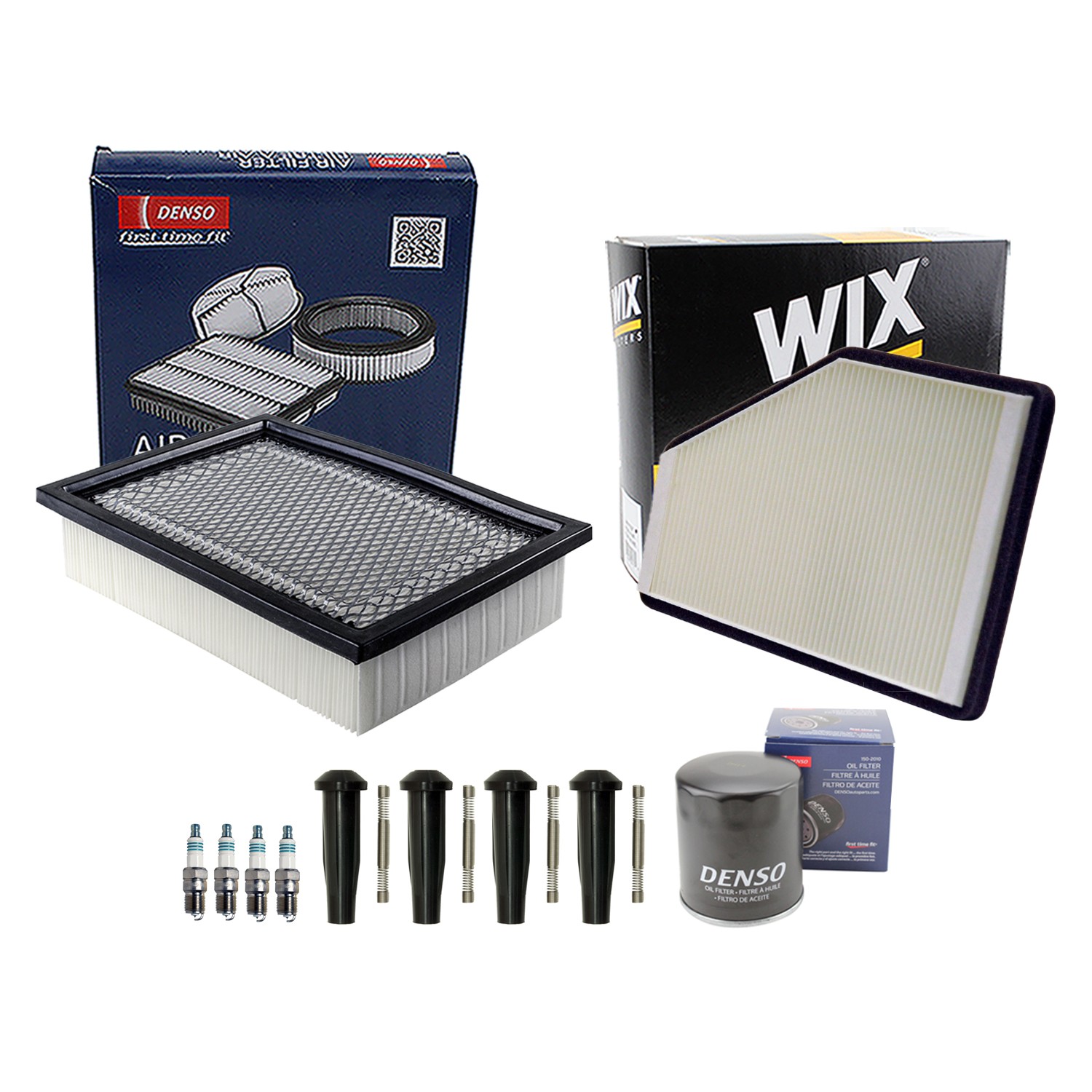 Denso Tune Up Kit NGK 4 Spark Plugs  Boots Kit for Escape Mariner 2.3L L4 DOHC