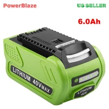 NEW For Greenworks 40V G-MAX 6.0Ah Lithium Battery 29462 29472 29717 29727 24252