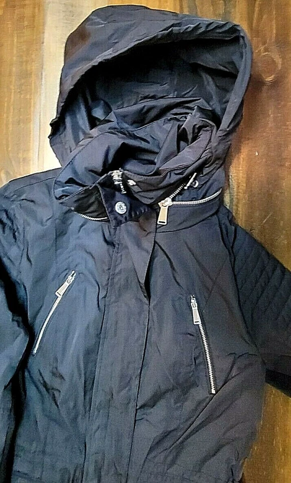 Chaqueta para mujer BCBGeneration nueva con etiquetas gabardina abrigo negro talla XS precio de venta sugerido por el fabricante 248,00 USD Foto 4 de 4