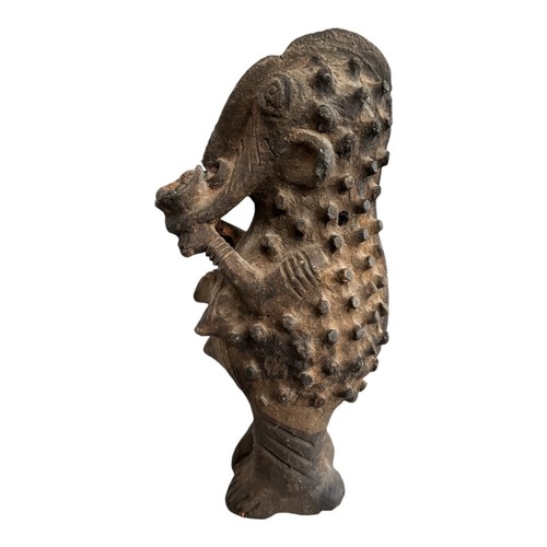 Antike frühe afrikanische Kamerun Mambila Terrakotta zeremonielle Fetisch Figur - Bild 8 von 15