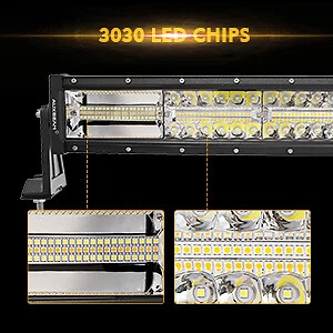 Barra de luz LED curva AUXBEAM 42" 6 modos lámpara de conducción para camioneta Jeep Dodge Foto 3 de 4